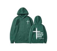 I Can Do All Things Through Christ Trendy Double-Sided Sweatshirt (Green XXXL)