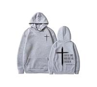 I Can Do All Things Through Christ Trendy Double-Sided Sweatshirt (Grey L)