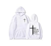 I Can Do All Things Through Christ Trendy Double-Sided Sweatshirt (White XXL)