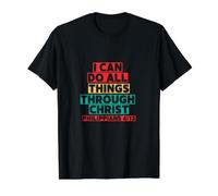 I can Do All Things Through Christ Value Graphic T-Shirt, Men, Black, L