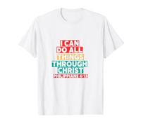I can Do All Things Through Christ Value Graphic T-Shirt, Men, White, XL