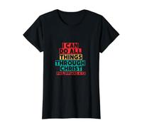 I can Do All Things Through Christ Value Graphic T-Shirt, Women, Black, M