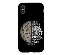 I Can Do All Things Through Christ Volleyball Player Case for iPhone X/XS