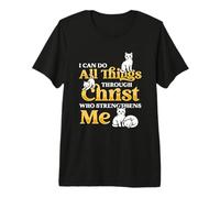 I Can Do All Things Through Christ Who Strengthens Me Cats Premium T-Shirt