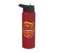 I Can Do All Things Through Christ Who Strengthens Me Cats Stainless Steel Insulated Water Bottle