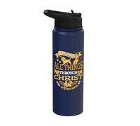 I Can Do All Things Through Christ Who Strengthens Me Dogs Stainless Steel Insulated Water Bottle
