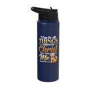 I Can Do All Things Through Christ Who Strengthens Me Dogs Stainless Steel Insulated Water Bottle