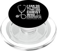 I Can Do All Things Through Christ Who Strengthens Me Nurse PopSockets PopGrip for MagSafe