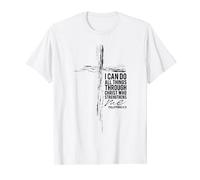 I Can Do All Things Verse Christian Cross Gifts Men Him Dad T-Shirt