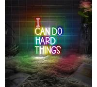 I Can Do Hard Things Neon Sign Dimmable LED Neon Lights for Wall Decor USB Powered Light Up Signs for Bedroom Kids Room Classroom Backdrop Decor Gifts