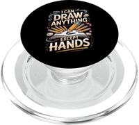 I Can Draw Anything Except Hands Drawing Artist PopSockets PopGrip for MagSafe