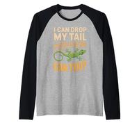 I Can Drop My Tail and Grow A New One Can You Raglan Baseball Tee