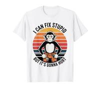 I Can Fix Stupid But It's Gonna Hurt Funny Mechanic Men Pun T-Shirt