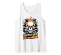 I Can Fix Stupid But It's Gonna Hurt Funny Mechanic Men Pun Tank Top