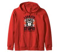 I Can Fix Stupid But It's Gonna Hurt Funny Mechanic Men Pun Zip Hoodie