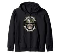 I Can Fix Stupid But It's Gonna Hurt Funny Mechanic Men Pun Zip Hoodie