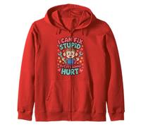 I Can Fix Stupid But It's Gonna Hurt Funny Mechanic Men Pun Zip Hoodie