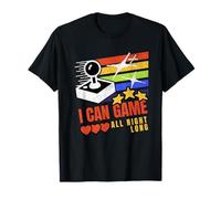 I Can Game All Night Long Retro Arcade Joystick T-Shirt