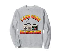 I Can Game All Night Long Retro Gamer Classic Controller Sweatshirt