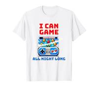 I Can Game All Night Long Retro Gaming Arcade T-Shirt
