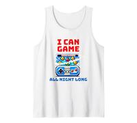 I Can Game All Night Long Retro Gaming Arcade Tank Top