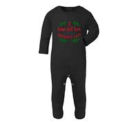 I can get You on The Naughty List [BCX] Baby Romper Jumpsuit with feet, 6-12 Months, Black