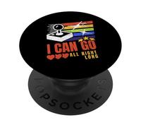 I Can Go All Night Long Retro Arcade Joystick Gamer PopSockets Adhesive PopGrip