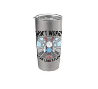 I Can Land A Plane Flight Simulator Pilot Sarcasm Airplane Stainless Steel Insulated Tumbler