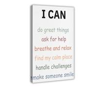 I Can Make - Children's Affirmation Posters Canvas Poster Bedroom Decor Landscape Office Room Decor Gift 20x30inch(50x75cm)