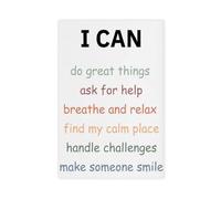 I Can Make - Children's Affirmation Posters Canvas Poster Wall Art Decor Print Picture Paintings for Living Room Bedroom Decoration 08x12inch(20x30cm)
