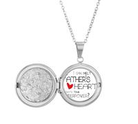 I Can Melt My Father's Heart Best Papa Love Locket Necklace Hold Picture Jewelry Birthday Gift