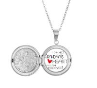 I Can Melt My Grandma's Heart Nana Locket Necklace Hold Picture Jewelry Birthday Gift