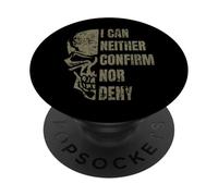 I Can Neither Confirm Nor Deny Glomar Response Skull Design PopSockets Adhesive PopGrip