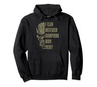 I Can Neither Confirm Nor Deny Glomar Response Skull Design Pullover Hoodie