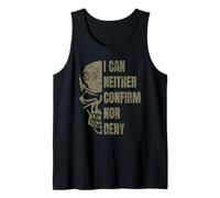I Can Neither Confirm Nor Deny Glomar Response Skull Design Tank Top