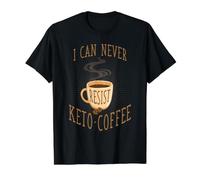 I Can Never Resist Keto Coffee Ketones Ketosis Ketogenic Value Graphic T-Shirt, Men, Black, M