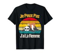 I Can Not I Have The Flemme Lazy And Panda Vintage Humor T-Shirt