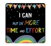 i Can Put in More Time And Effort Signs Back to School Signs First Day of School Classroom Decor Painted Crayon Doodle Book Artboard Metal Sign Retro Welcome School Signs for Kids Teacher 10x10 Inch