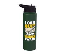 I Can Quit Timber Carving Stainless Steel Insulated Water Bottle
