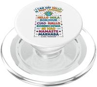 I Can Say Hello Many Languages World Culture PopSockets PopGrip for MagSafe