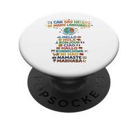 I Can Say Hello Many Languages World Traveler PopSockets Adhesive PopGrip