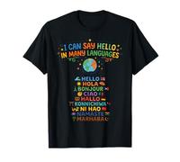 I Can Say Hello Many Languages World Traveler T-Shirt