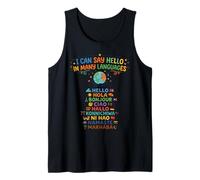 I Can Say Hello Many Languages World Traveler Tank Top