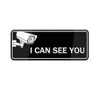 I Can See You Sign 10X3 Inch Acrylic Plastic Sign With Symbols, Self-Adhesive, For Restaurant, Salons, Hotel, Motel, Rest Stops, Public Restrooms