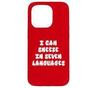 I Can Sneeze In Seven Languages - Fun Polyglot Case for iPhone 15 Pro