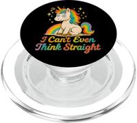 I Can’t Even Think Straight Cute Rainbow Unicorn Pride Graph PopSockets PopGrip for MagSafe