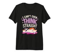 I can t Even Think Straight LGBT Pride Lesbian Premium T-Shirt