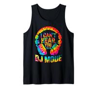 I CAN’T Hear You I’M in DJ Mode Tie-Dye Headphones Graphic Tank Top