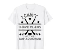 I Can’t I Have Plans at The Boy Aquarium Funny Hockey Saying T-Shirt