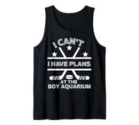 I Can’t I Have Plans at The Boy Aquarium Funny Hockey Saying Tank Top
